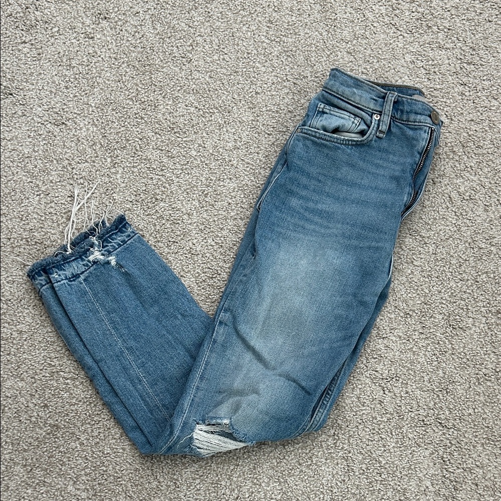 Hudson Jeans Distressed Blue Skinny Jeans